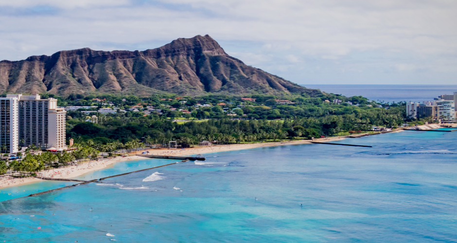 Aerial photo of Oahu, HI.